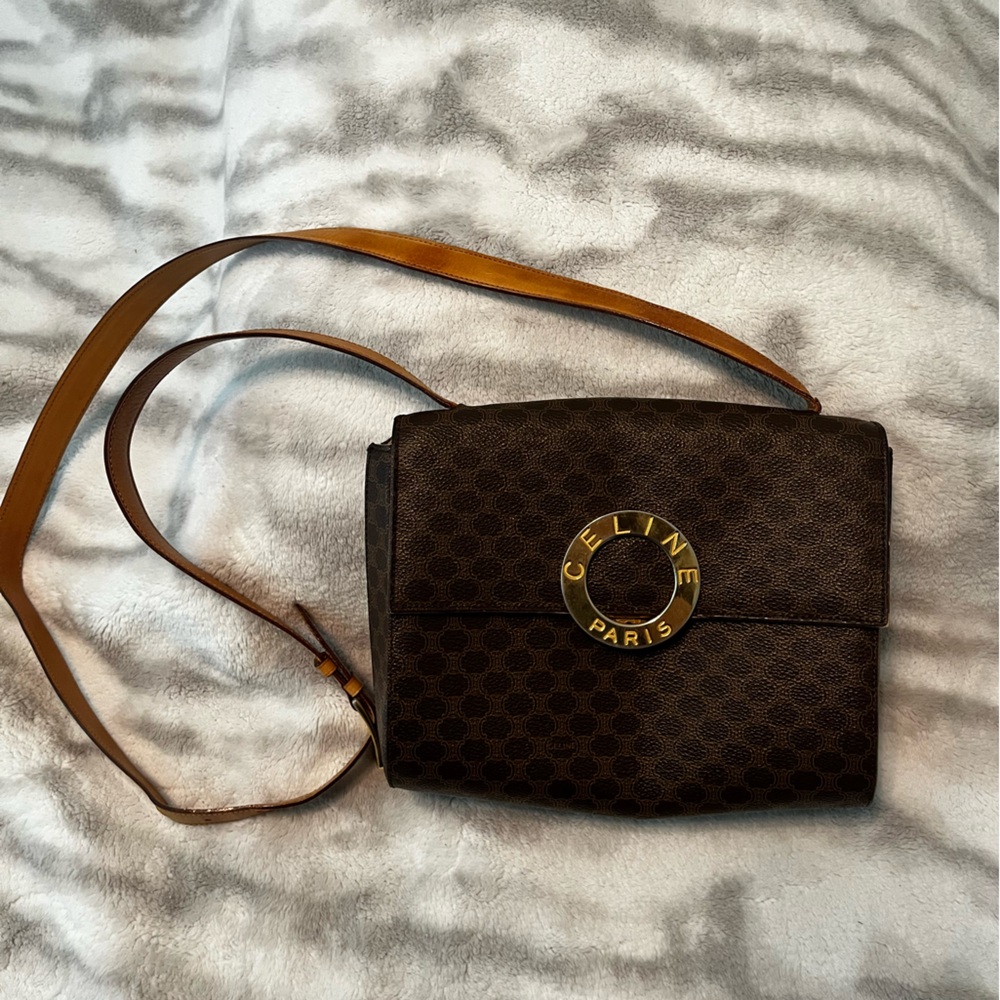 Vintage Celine Macadam Crossbody Bag